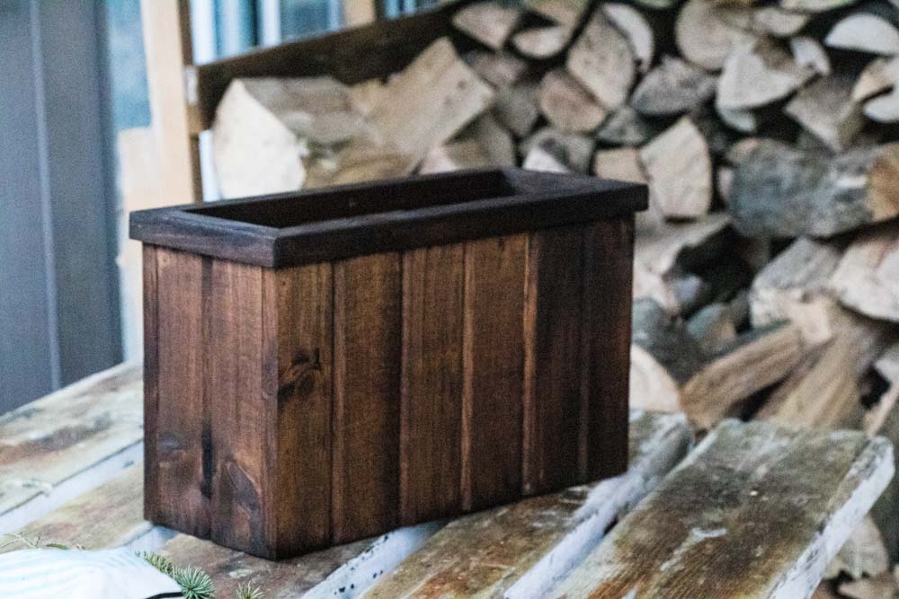 mahogany wood planter box